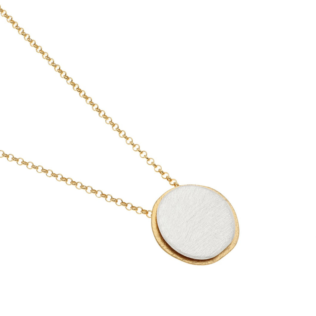 Two-Tone Sterling Silver and Gold Vermeil Pendant – Pebbles I Collection