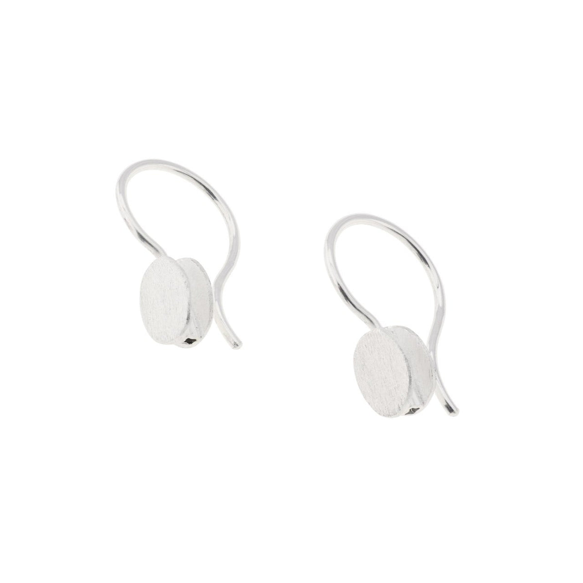 Sterling Silver Mini Pebble Hook Earrings