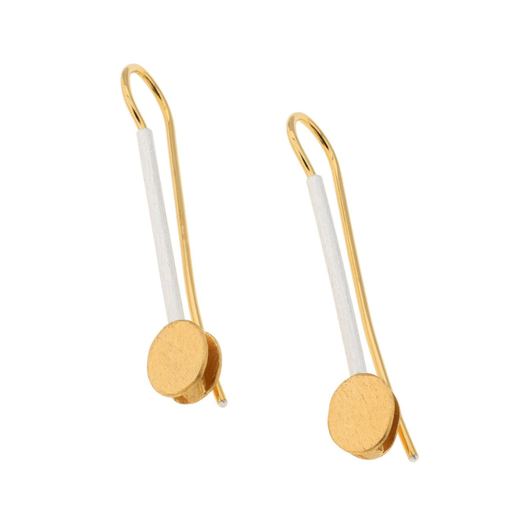 Two-Tone Drop Earrings – Pebbles II Collection