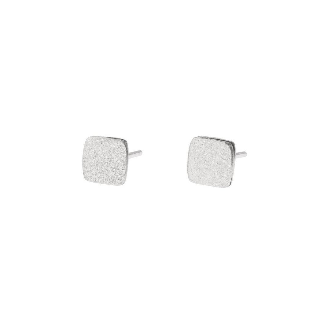 Square Stud Earrings in Sterling Silver