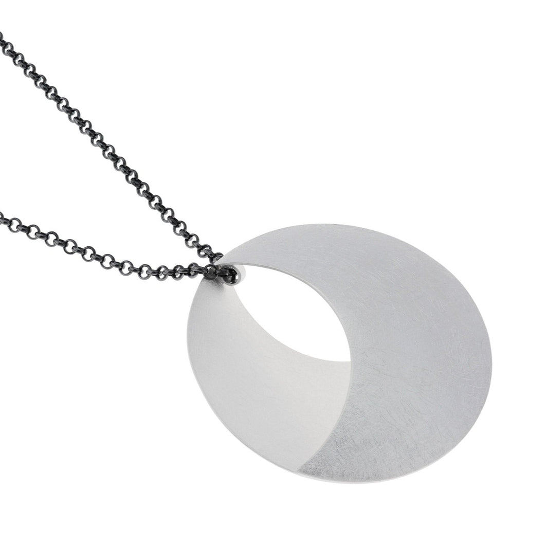 Sterling Silver Pendant with Oxidised Chain