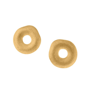 Gold Vermeil Donut Stud Earrings