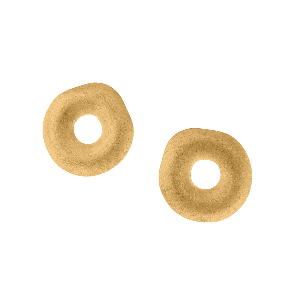Gold Vermeil Donut Stud Earrings