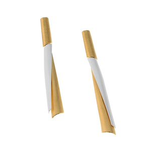 Long Cannolini Earrings - Gold Vermeil and Silver