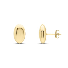 Load image into Gallery viewer, 9ct Yellow Gold Oval Domed Stud Earrings
