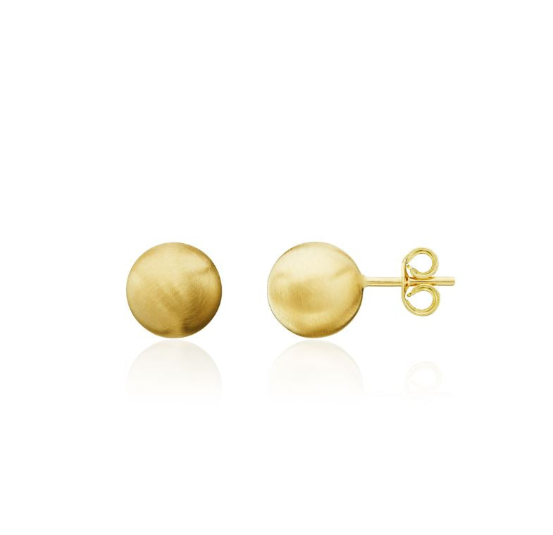 9ct Yellow Gold round ball stud earrings