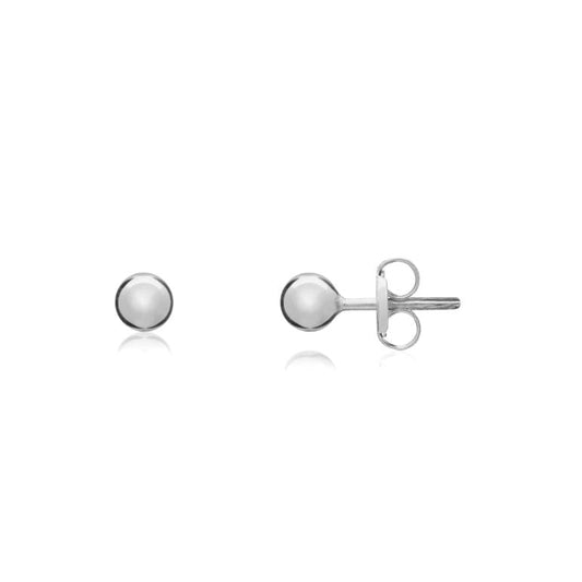 9ct White Gold mini round ball stud Earrings