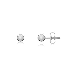 9ct White Gold mini round ball stud earrings