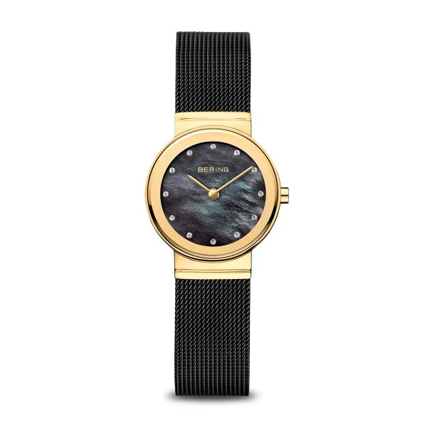 Bering polished gold coloured stainless steel Ladies Watch