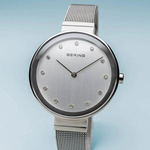 Bering Silver Colour Polished Finish Ladies Watch