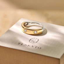 Load image into Gallery viewer, Ti Sento Classic Sterling Silver Vermeil &amp; Cz Ring
