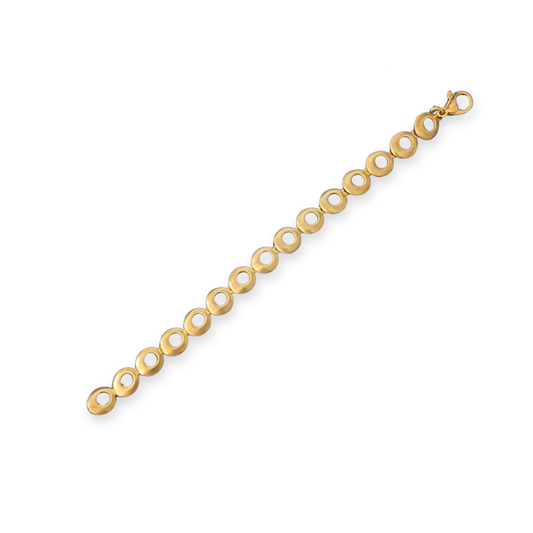 9ct Gold Organic Circle Link Bracelet