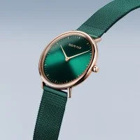 Load image into Gallery viewer, Classic polished Ultra Slim polished rose gold Ladies Bering Watch
