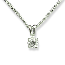 Load image into Gallery viewer, 18ct White Gold Round Brilliant Cut Diamond Pendant 0.15ct
