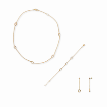 Load image into Gallery viewer, 9ct Yellow Gold Oval Link Necklace Bracelet Earrings Set
