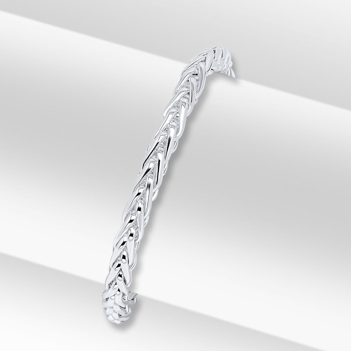 Sterling Silver 4.9mm Handmade Spiga chain Bracelet 7.5"