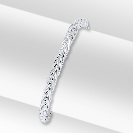 Sterling Silver 4.9mm Handmade Spiga chain Bracelet 7.5"