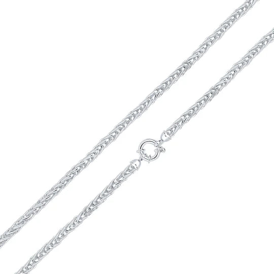 Sterling Silver 4.9mm Handmade Spiga chain Bracelet 7.5", view 2