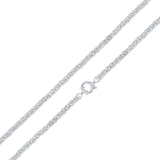 Sterling Silver 4.9mm Handmade Spiga chain Bracelet 7.5", view 2