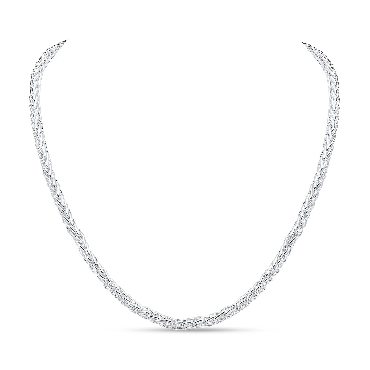 Sterling Silver 4.9mm Handmade Spiga chain Bracelet 7.5", view 3