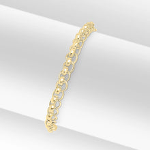 Load image into Gallery viewer, Gold Vermeil 6.7mm Rollerball Bracelet 7.5"
