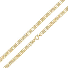 Load image into Gallery viewer, Gold Vermeil 9mm Handmade Flat Spiga Bracelet 7.5"
