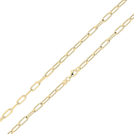 Gold Vermeil Paperclip link Necklace 18", view 2