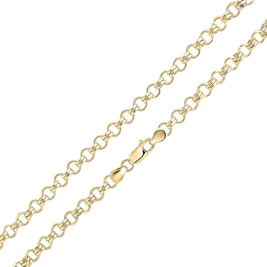 Gold Vermeil 6.1mm Handmade Two-One Cable Chain Bracelet 7.5", view 2