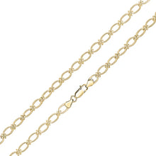 Load image into Gallery viewer, 18ct Gold Vermeil 6.5mm Textured Oval knot Bracelet 7.5"
