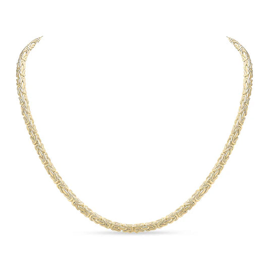 Gold Vermeil 4mm Square Byzantine Chain Bracelet 7.5", view 3