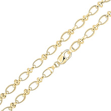 Load image into Gallery viewer, Gold Vermeil 8.5mm Handmade Oval Pinch Chain Bracelet
