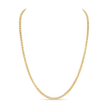 Load image into Gallery viewer, 18ct Gold Vermeil 4mm Rounded Box Belcher Chain Necklace 18"

