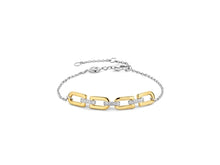 Load image into Gallery viewer, Sterling Silver Gilded Bracelet set with Cubic Zirconia Stones
