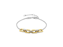 Load image into Gallery viewer, Sterling Silver Gilded Bracelet set with Cubic Zirconia Stones
