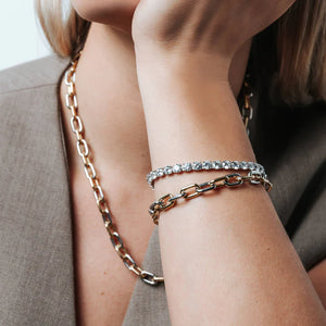 NEW 2025 - Ti Sento Gold Plated Silver 48cm Chain Link Bracelet