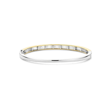 Load image into Gallery viewer, Ti Sento Classic Zirconia Bangle Hand-set Zirconia / 18ct Gold Vermeil
