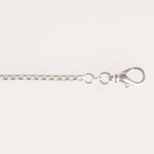 Sterling Silver Box Chain Necklace, view 2