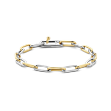 Load image into Gallery viewer, Gold Vermeil and Sterling Silver Closed Forever Chain Bracelet
