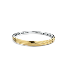 Load image into Gallery viewer, Ti Sento Elegant Twisted Gold Plated Sterling Silver Bangle
