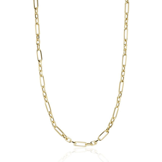 9ct Yellow Gold Alternating Links Necklace