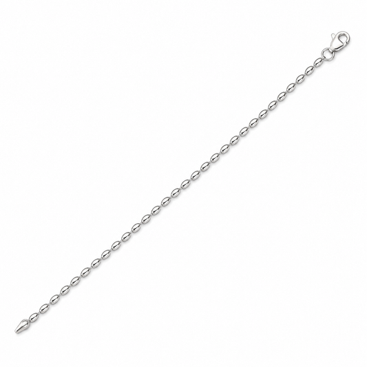 Silver beaded bracelet