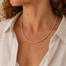 Load image into Gallery viewer, Sterling Silver Fine Beaded Necklace
