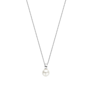 Ti Sento Silver Pearl Pendant Necklace