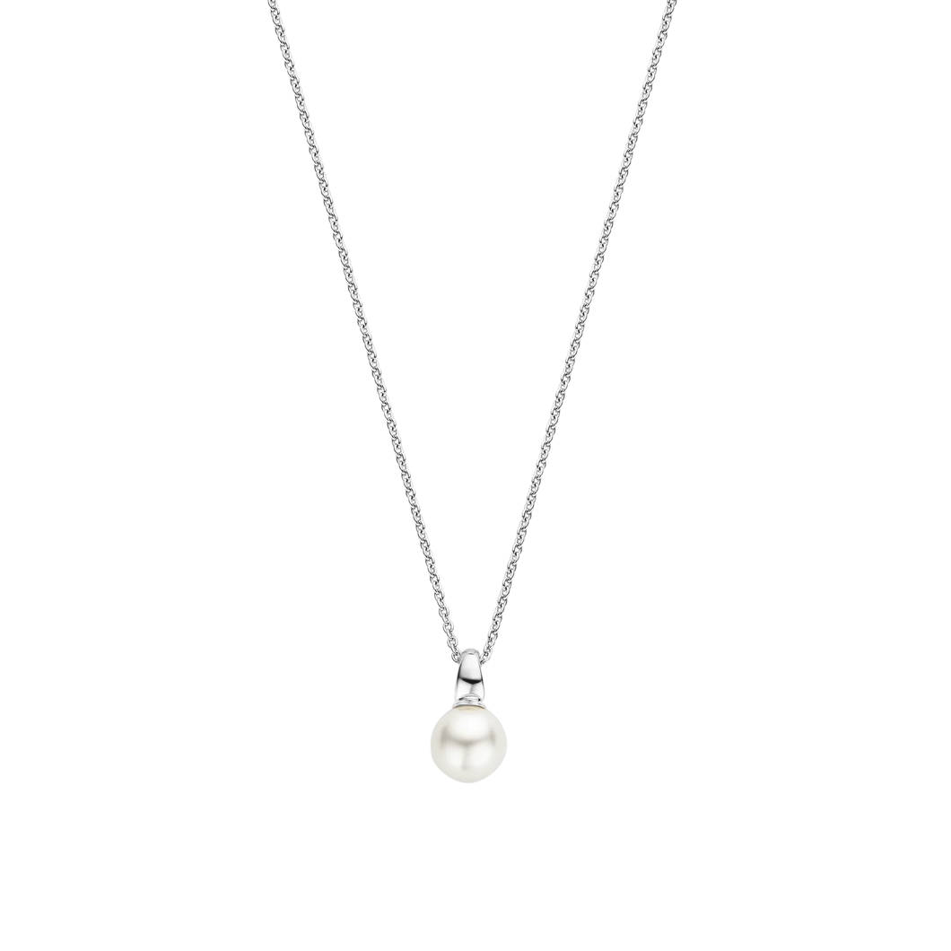 Ti Sento Silver Pearl Pendant Necklace
