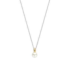 Ti Sento Gilded Silver Pearl Pendant Necklace