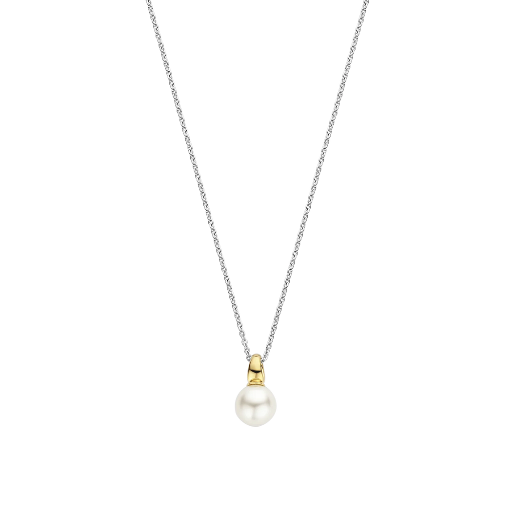 Ti Sento Gilded Silver Pearl Pendant Necklace