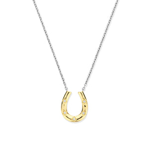 Sterling Silver and Vermeil Horse Shoe Necklace