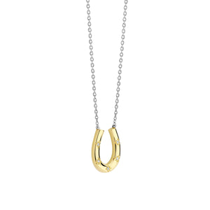 Sterling Silver and Vermeil Horse Shoe Necklace