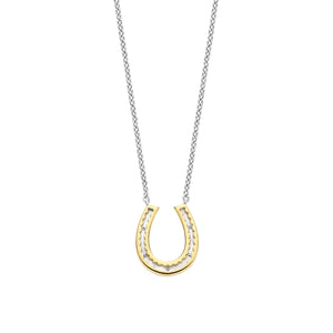 Sterling Silver and Vermeil Horse Shoe Necklace
