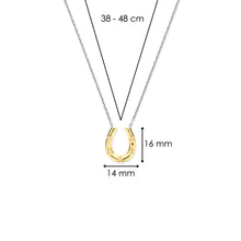 Load image into Gallery viewer, Sterling Silver and Vermeil Horse Shoe Necklace

